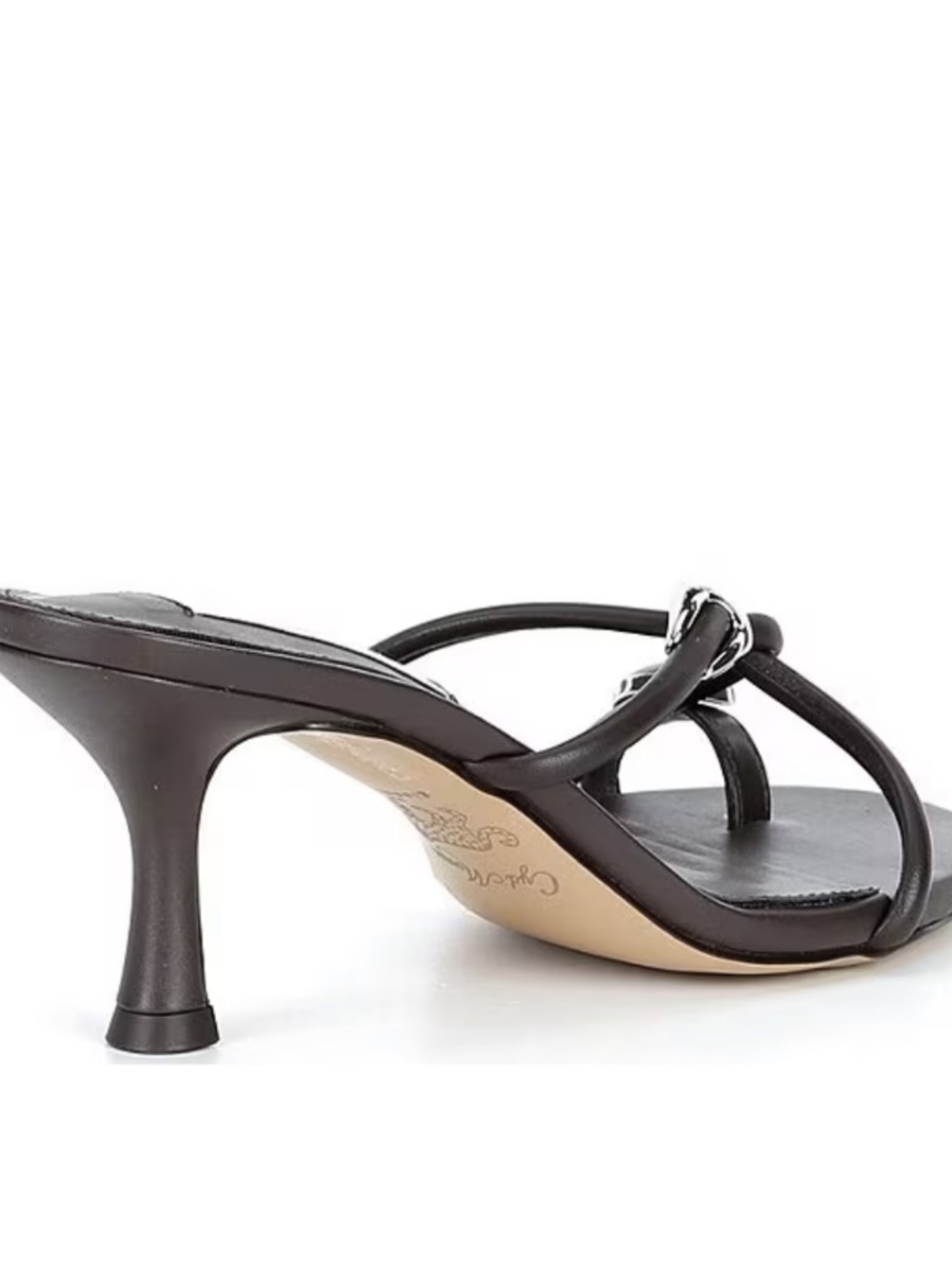 NWT Gianni Bini x Cyd Morris The Miramar Leather Ornamented Toe Loop Sandals - Picture 3 of 6